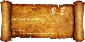 Bocsa Erhard névjegykártya
